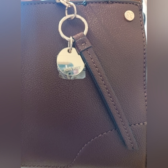 Brown Structured Purse with suede detail - Picture 12 of 12